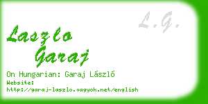 laszlo garaj business card