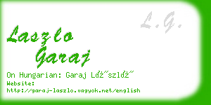 laszlo garaj business card